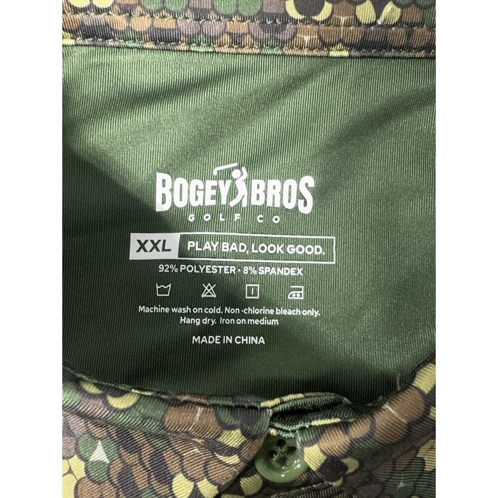 Bogey Bros Golf Polo Shirt Men’s 2XL Hidden Thong Butt Print Performance Stretch - Picture 6 of 7